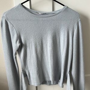 Zara Light Blue Long Sleeve Top Small